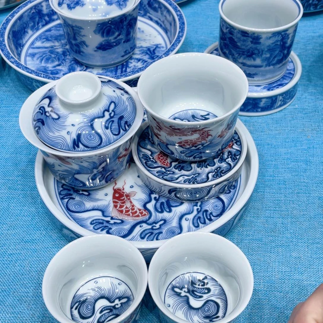 景德镇陶瓷福利专场8鱼化龙六件套