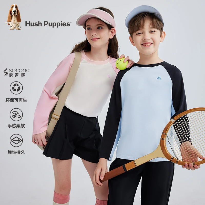 【长袖圆领衫】暇步士童装2025年春季新款儿童舒适休闲长袖打底衫