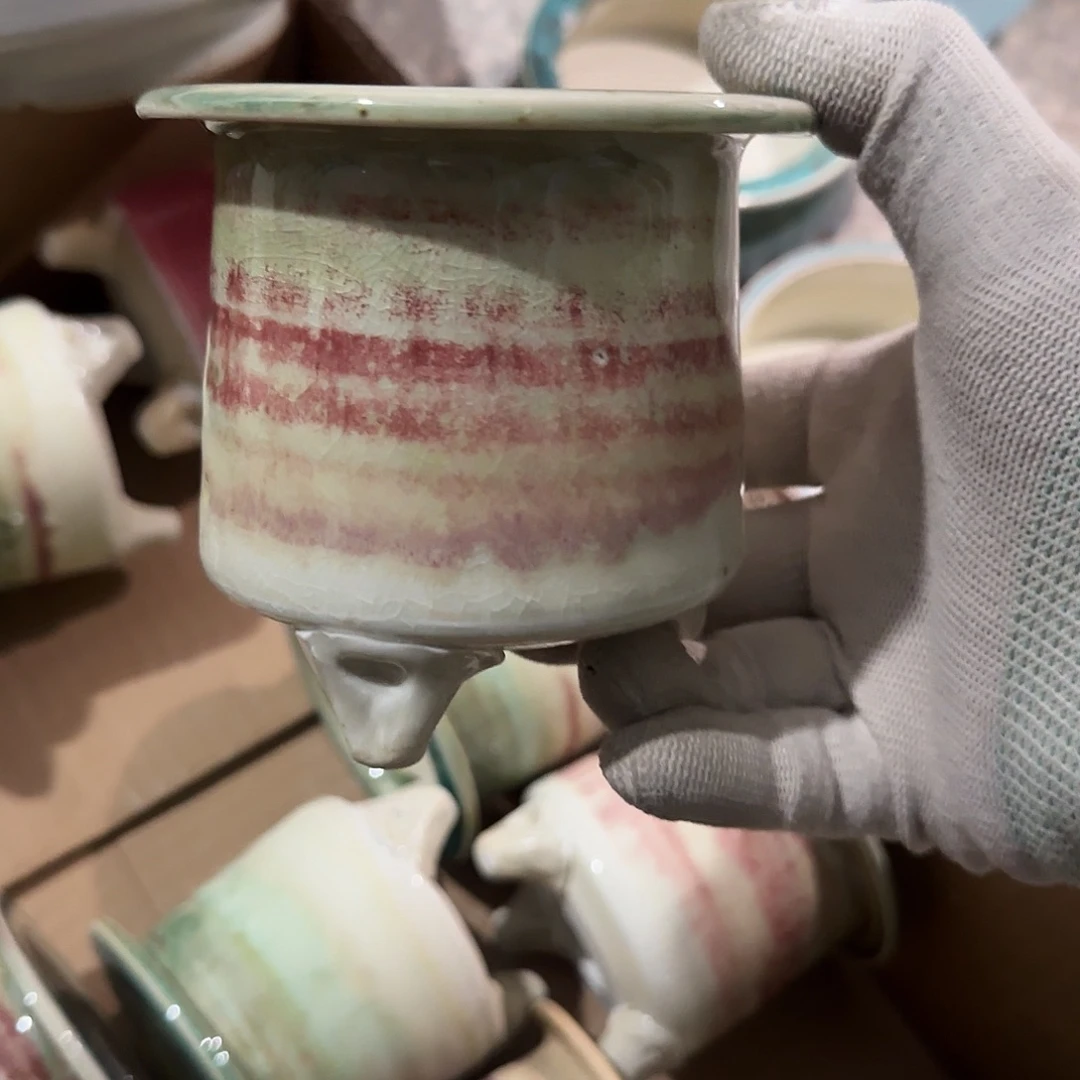 瓷片景德镇手工花盆