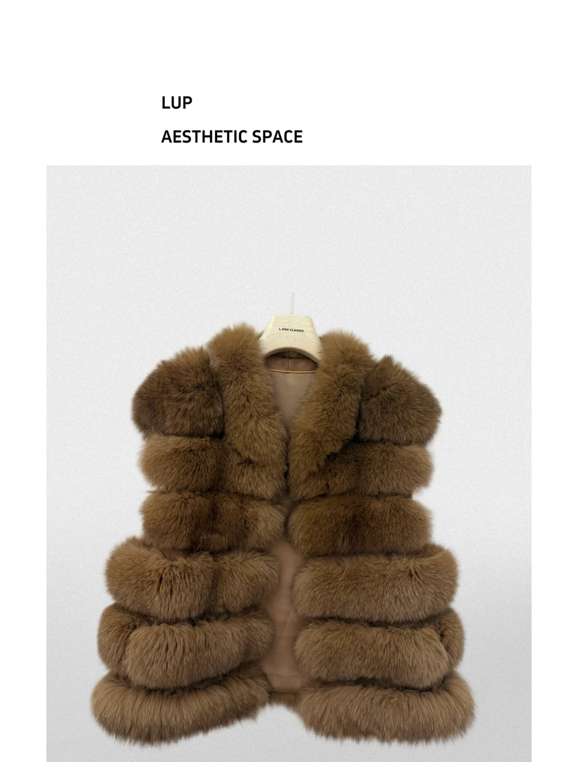 短款V领毛毛马甲