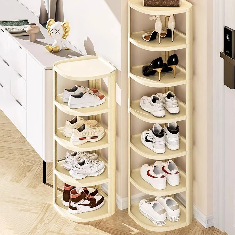 简约风家用门口简易鞋架子多层隔板墙角收纳神器宿舍窄小省空间塑