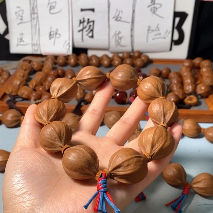 手串橄榄核0352精品4花老树王蒜头铁核8+2颗