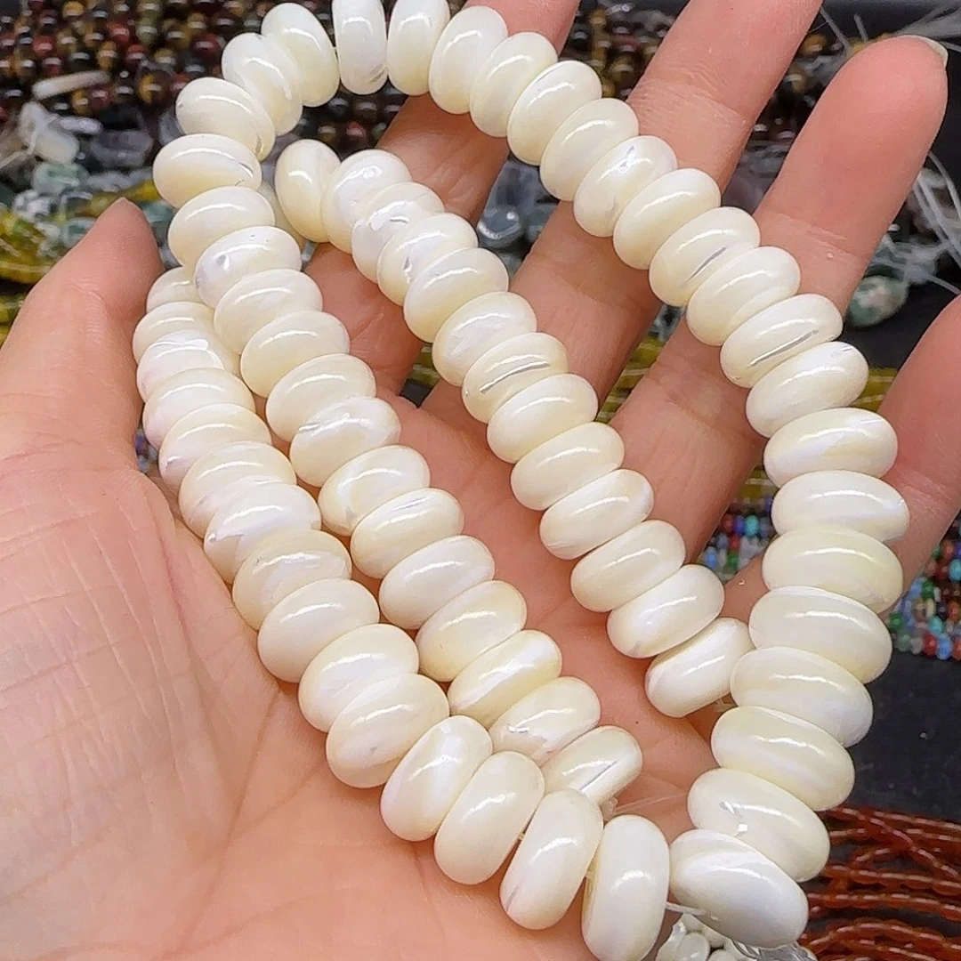 玛瑙/玉髓合金珠宝半成品贝壳12mm一条
