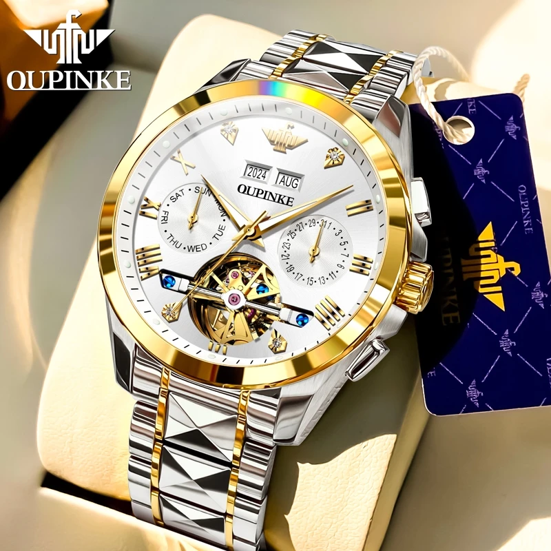 2025新款瑞士认证牌镂空手表男款全自动机械表陀飞轮经典百搭十大