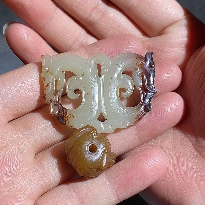 和田玉（糖玉）在未镶嵌一**悔