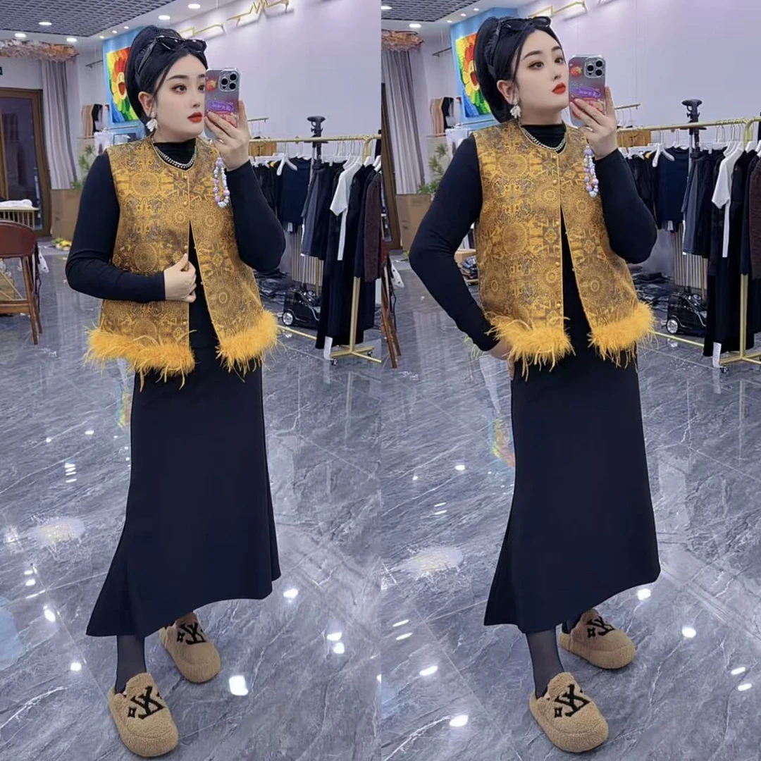 2025秋季新款【锦瑟叠韵】新中式国风设计感高端气质马甲6129