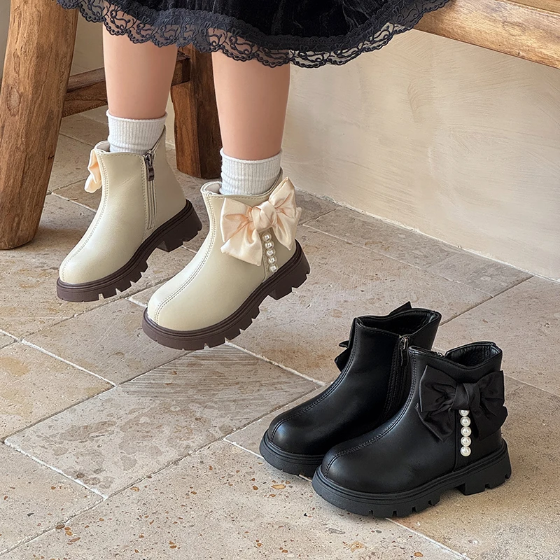 儿童马丁靴2025秋冬新款女童靴子女宝宝短靴小女孩公主靴软底单靴