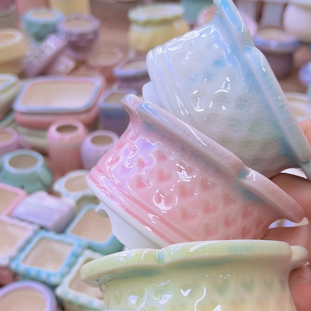 陶瓷花盆当场满12包邮