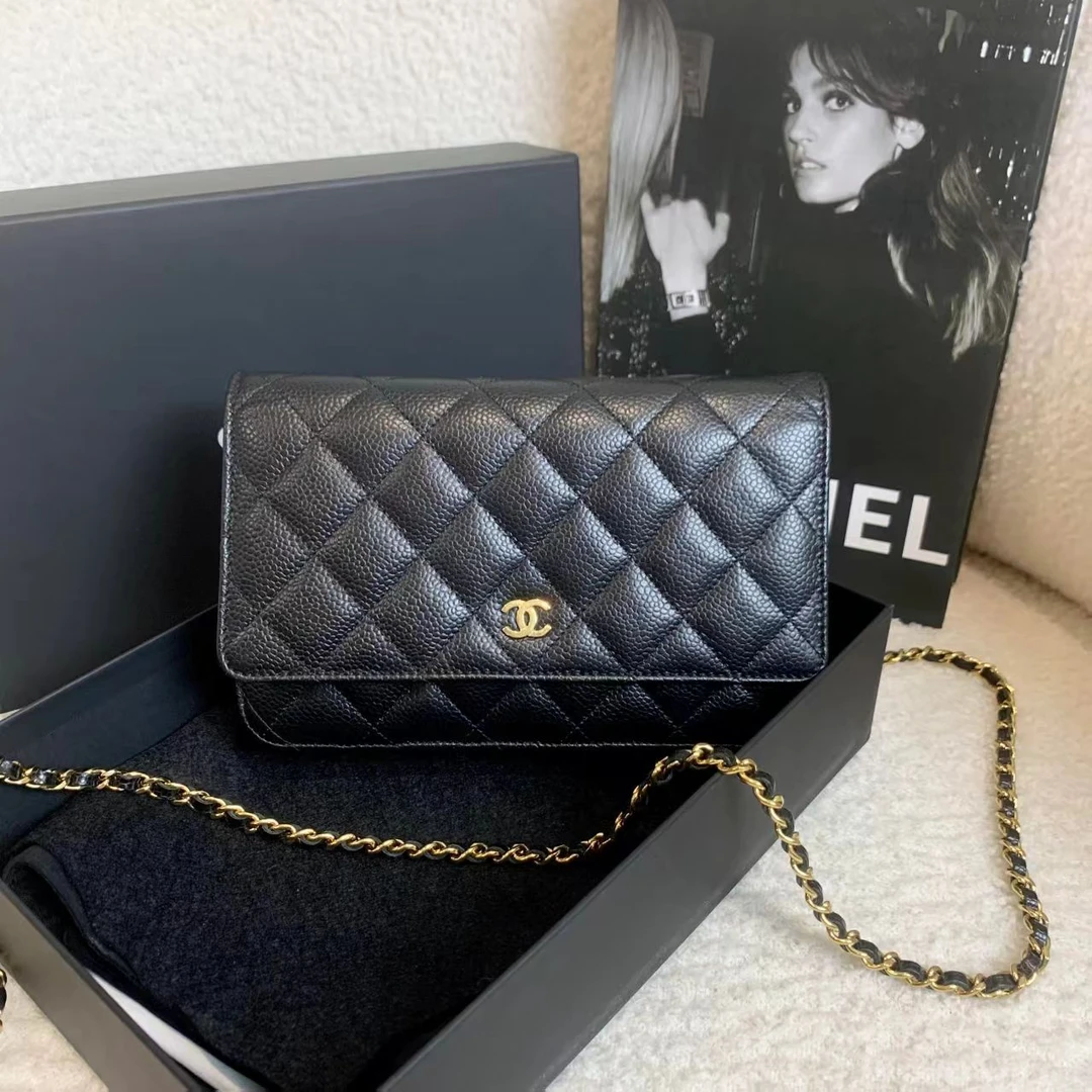 99新 Chanel/香奈儿 黑金woc 芯片/61162195/12期免息/代卖服务