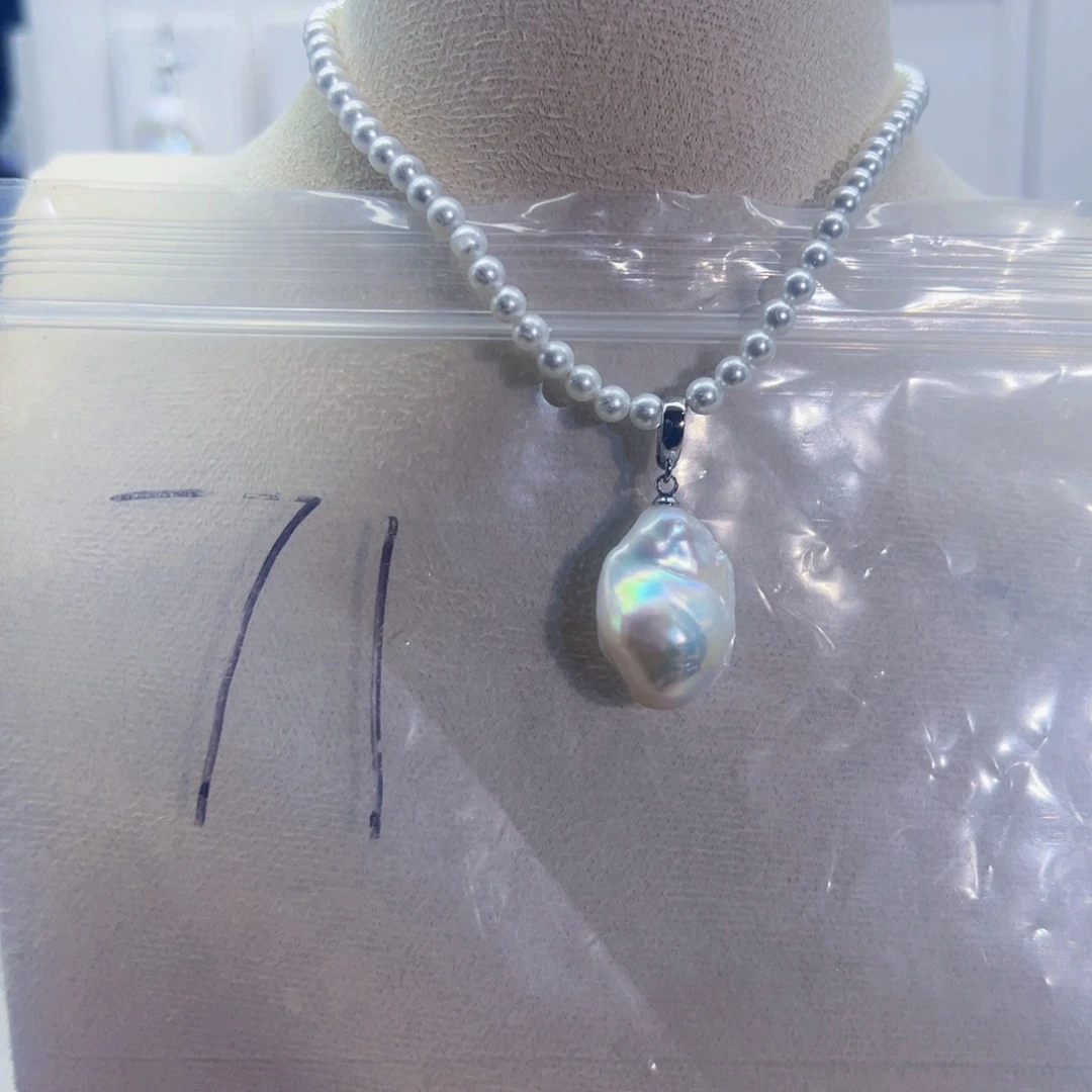 颈饰合金淡水珍珠
