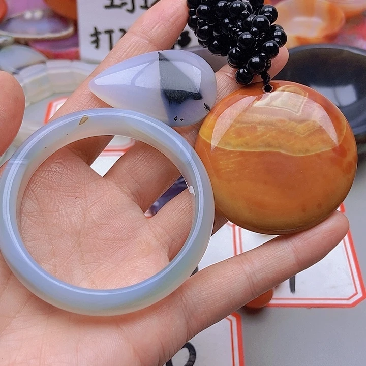 【闪购商品】玛瑙/玉髓珠宝半成品未镶嵌红*