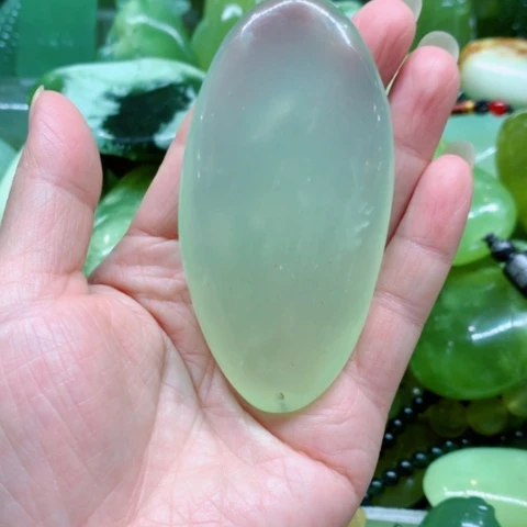 未镶嵌蛇纹石玉手把件