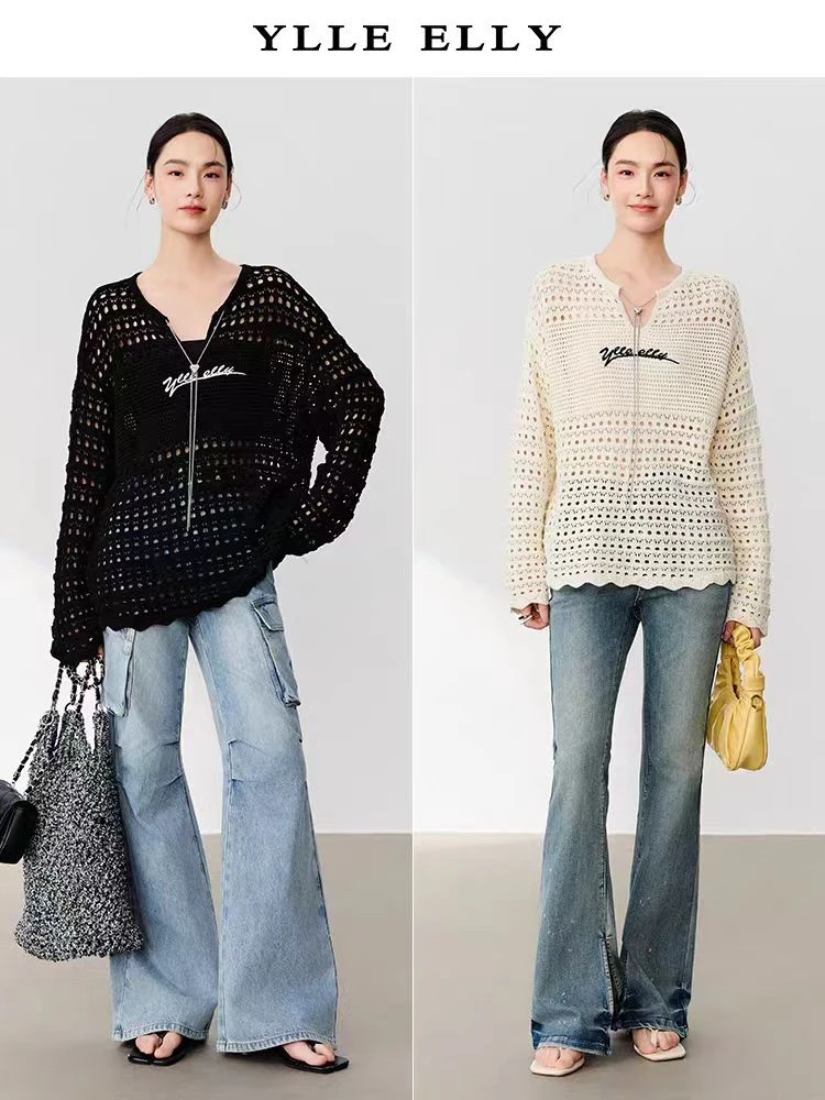 【专柜同款】设计纯色蕾丝小衫Y733310891