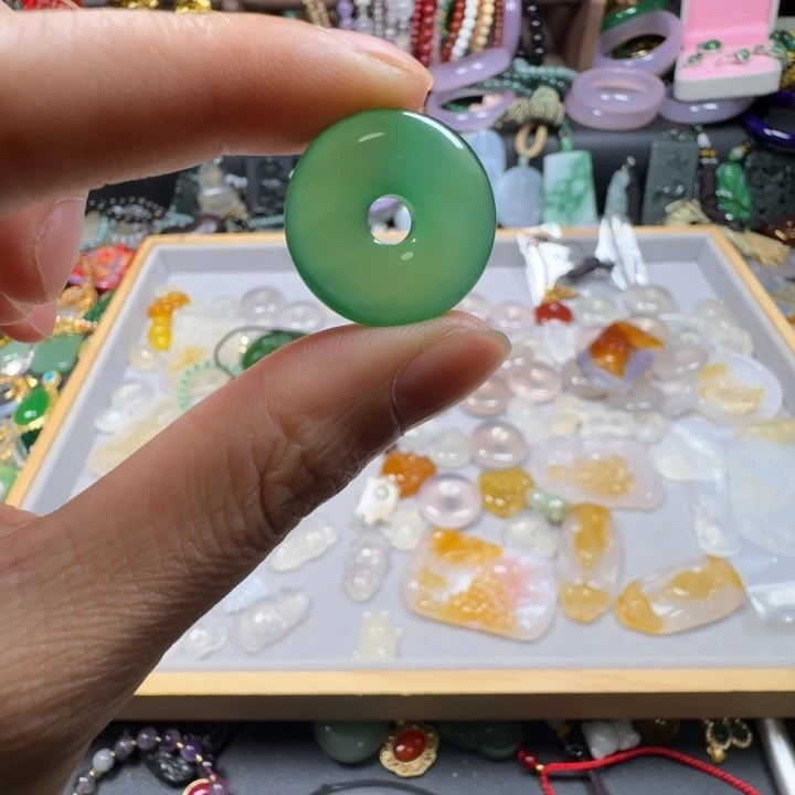 未镶嵌吊坠(赠链)玛瑙/玉髓平安扣吊坠