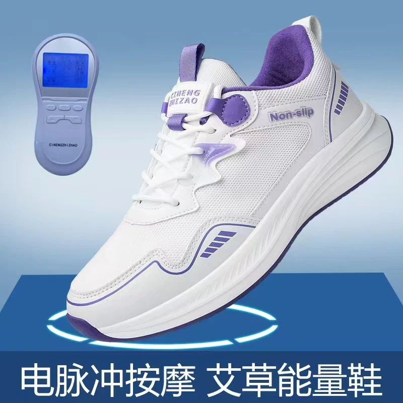 磁能健步鞋加绒保暖棉鞋磁震动鞋女旅游鞋防水防滑电脉冲加绒防水