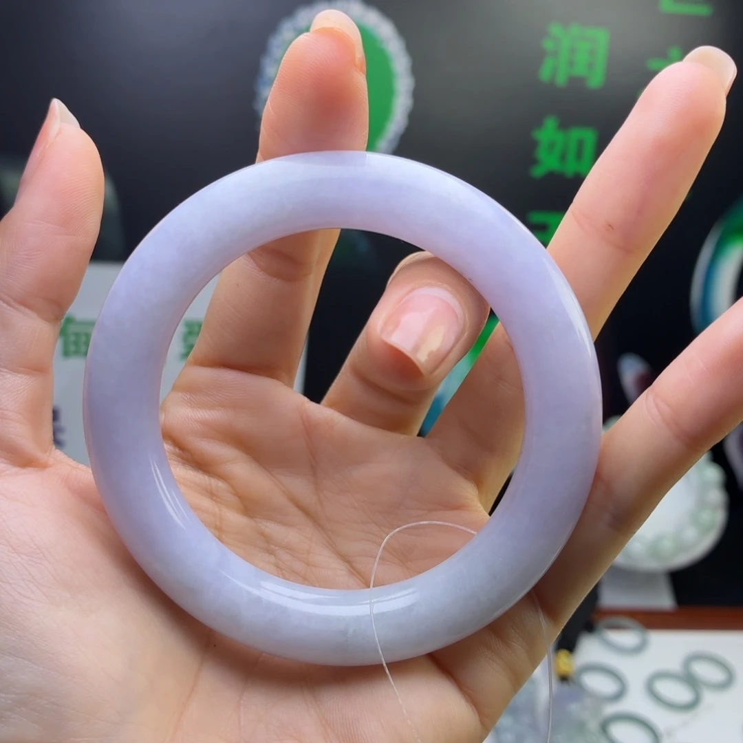 灵****翡翠未镶嵌手镯紫手镯