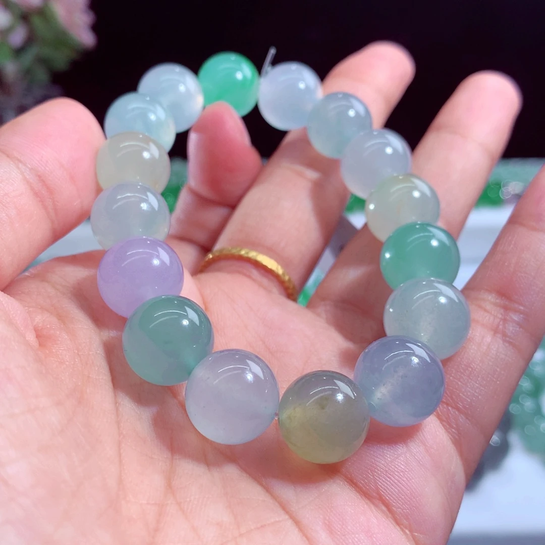 翡翠未镶嵌手链天然翡翠A货