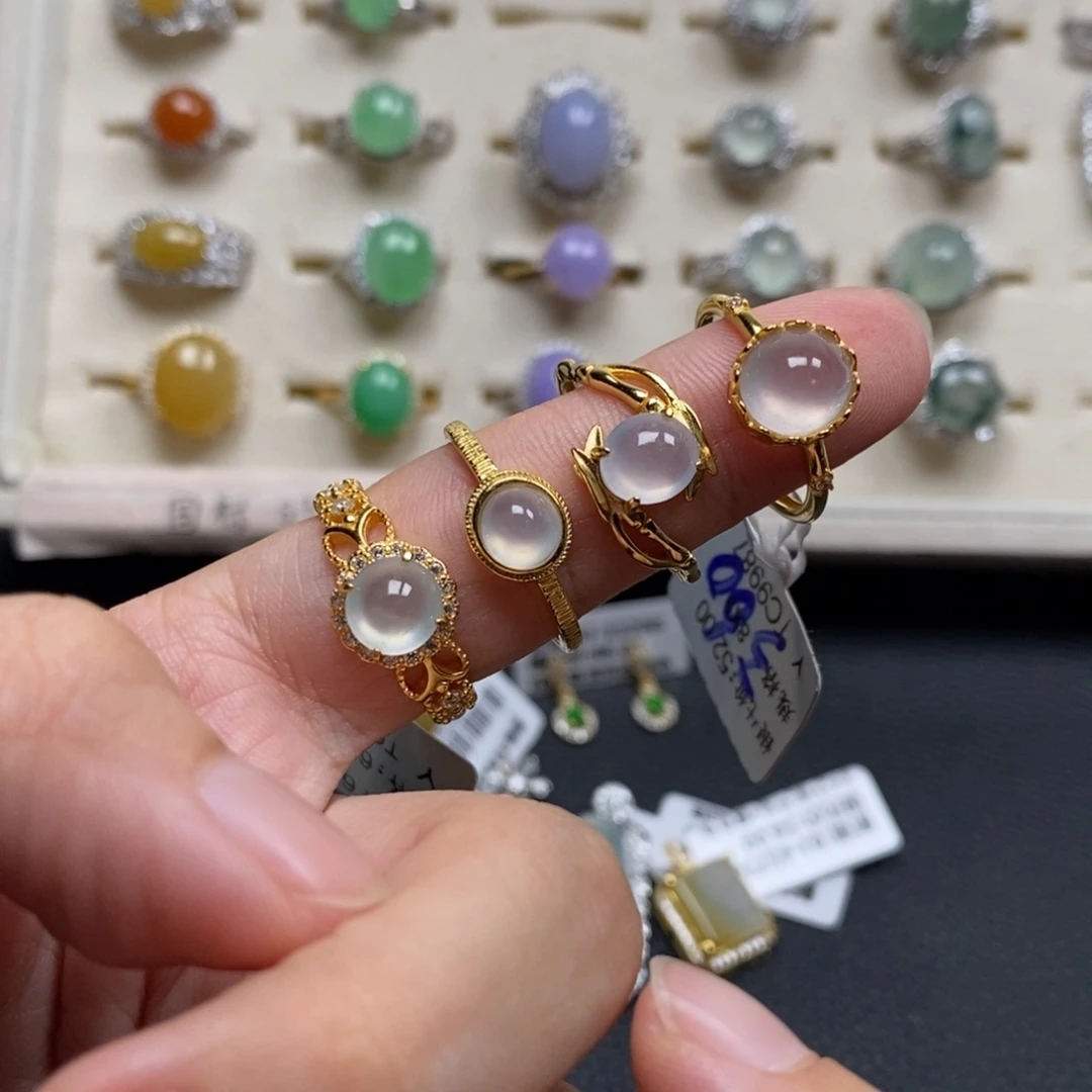 陈***瑞翡翠戒指银S925镶嵌戒指