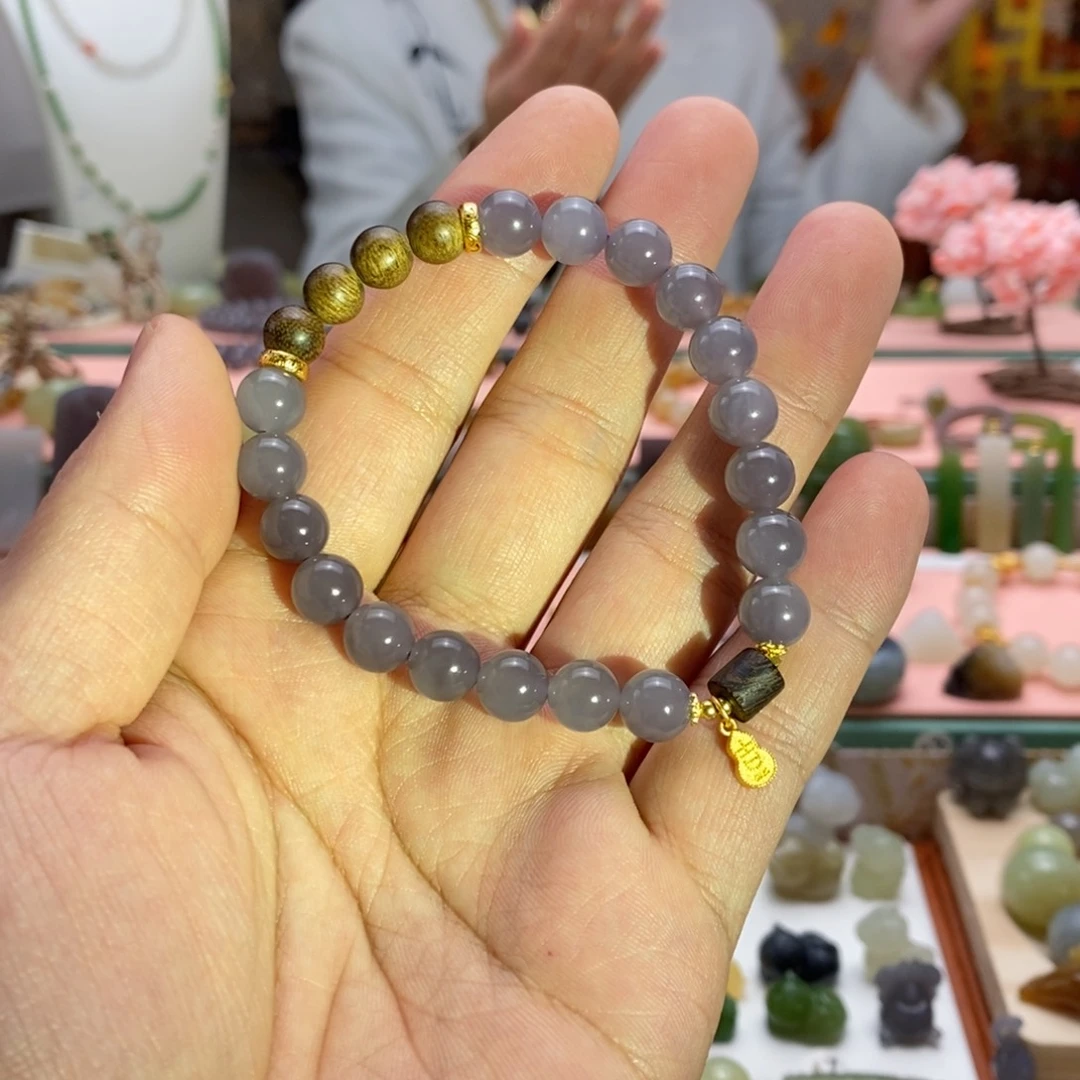 和田玉银S925镶嵌吊坠(不含链)