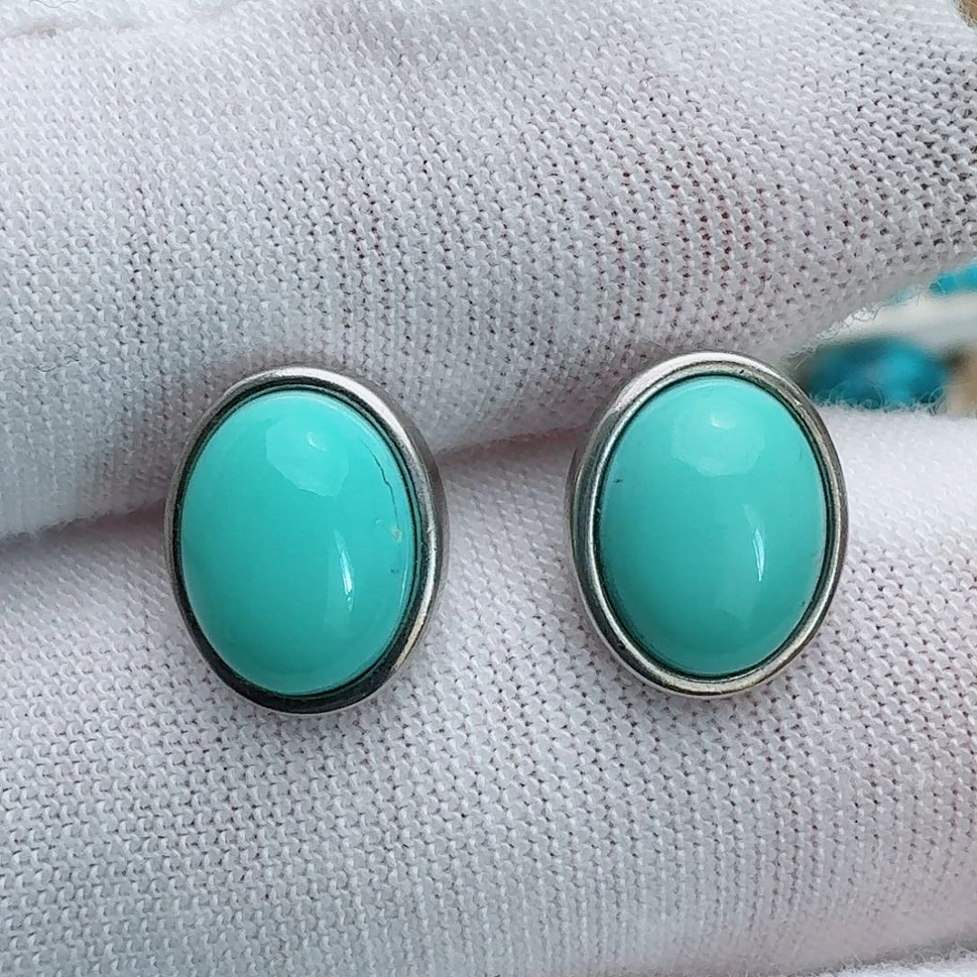 银S925镶嵌绿松石珠宝奇石