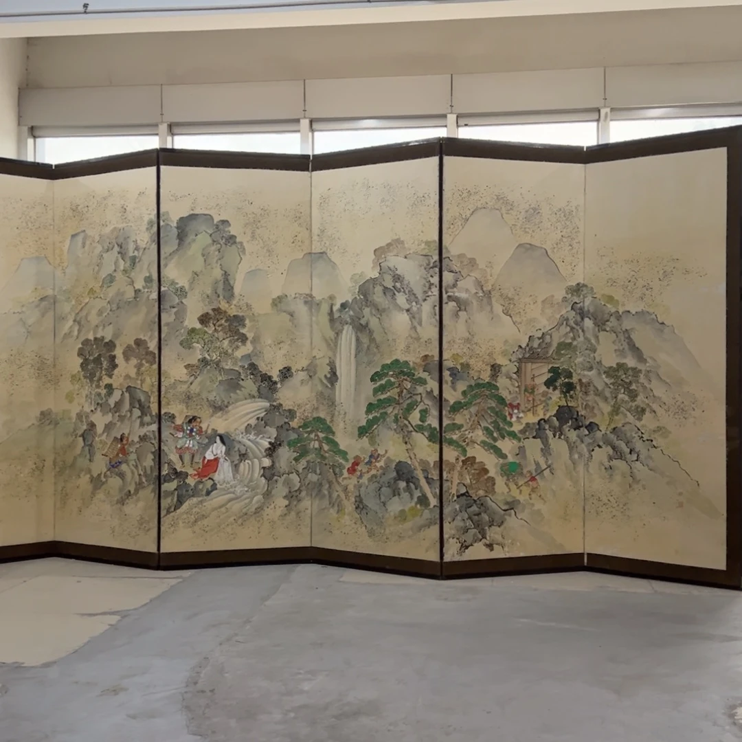 绘画屏风框画茶空间设计