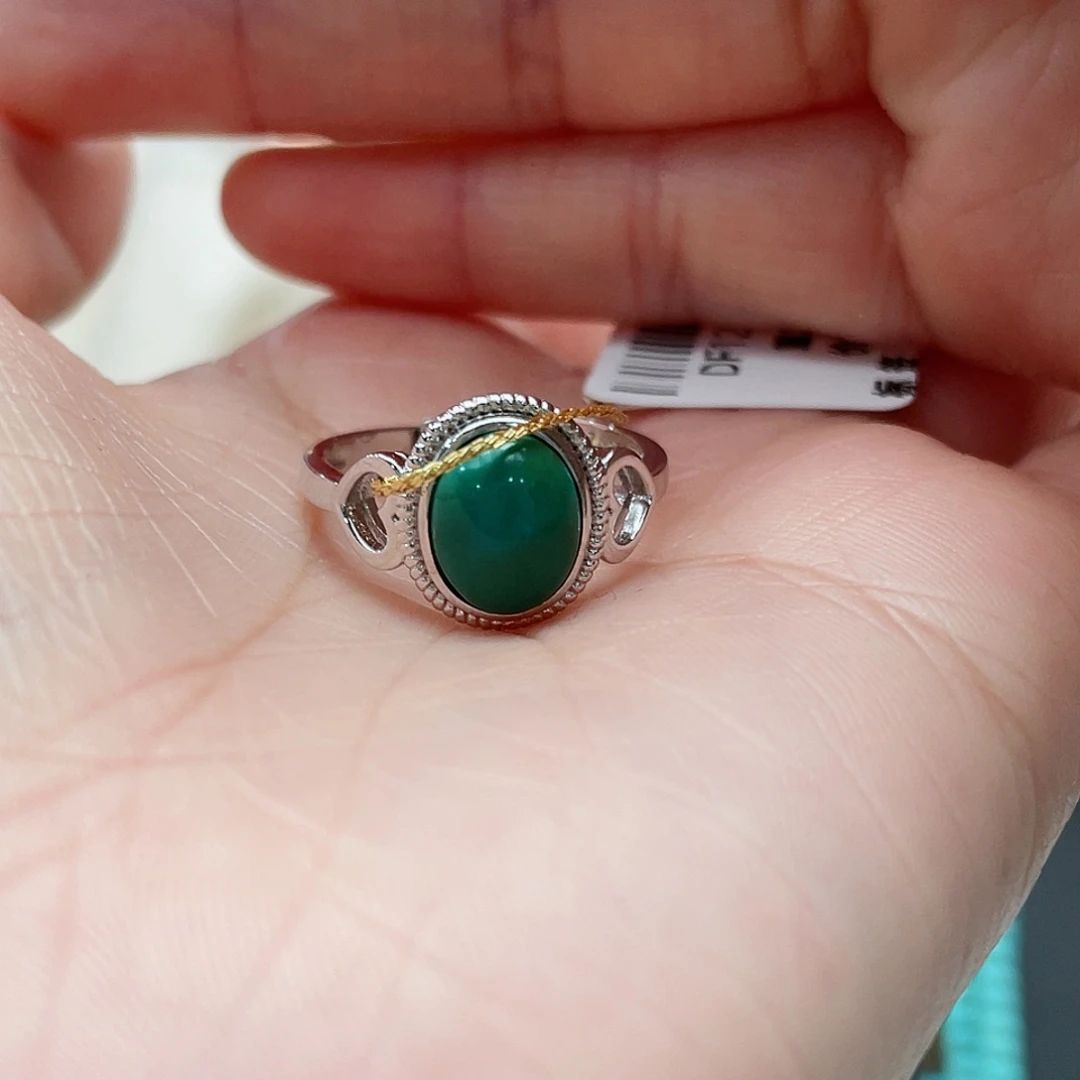 绿松石戒指银S925镶嵌