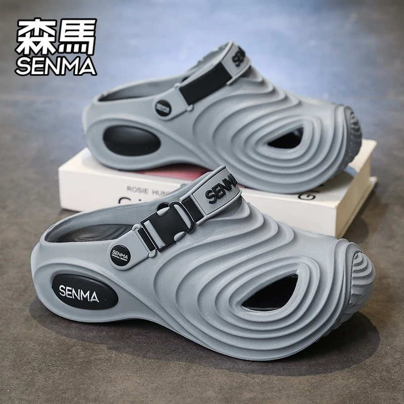 森马凉鞋男款夏季爆款外穿防滑开车沙滩鞋男士软底包头防臭洞洞鞋