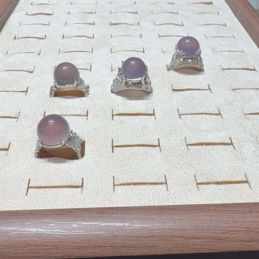 七***子玛瑙/玉髓未镶嵌戒指