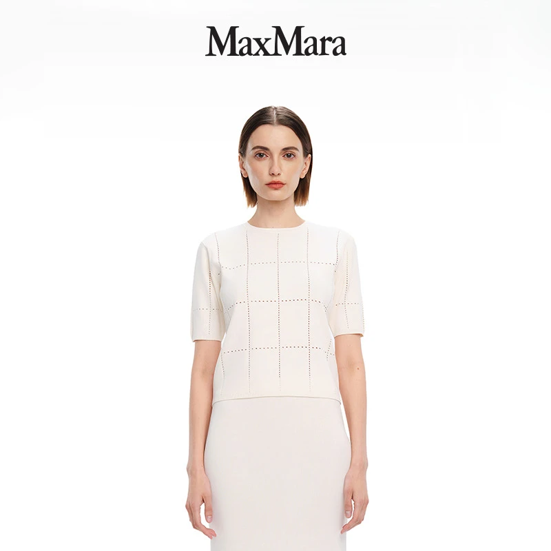 MaxMara 2025早春新品女装圆领短袖毛衣1361025906
