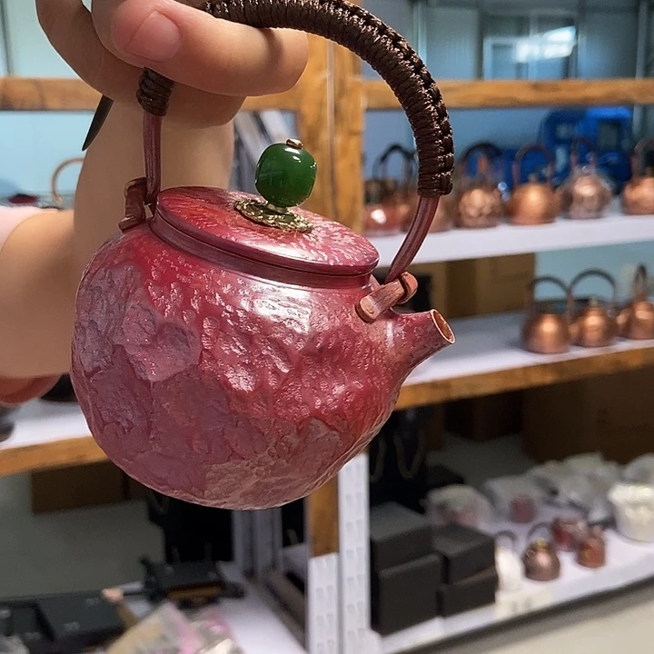 南***三纯手工制作紫铜铜壶