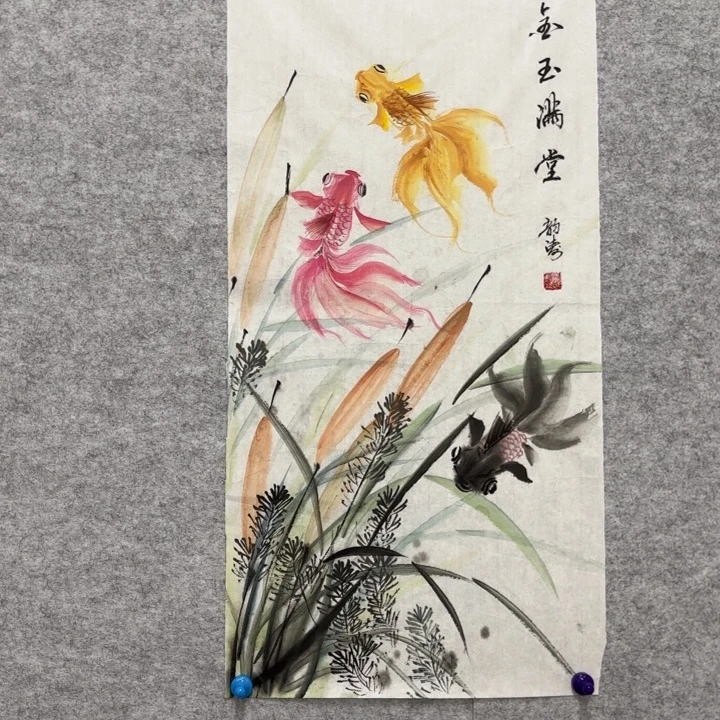 国画花鸟等图案为主的