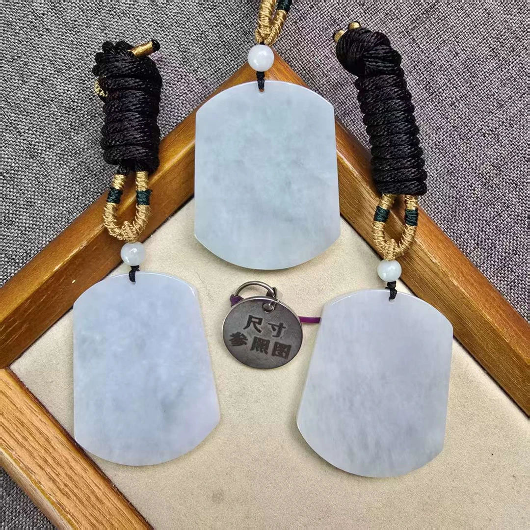 天然A货翡翠无事牌吊坠@@AYFL0293（多样性发其一）