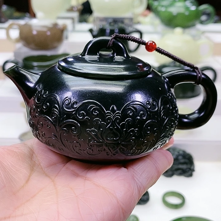 未镶嵌和田玉挂件茶壶180m l
