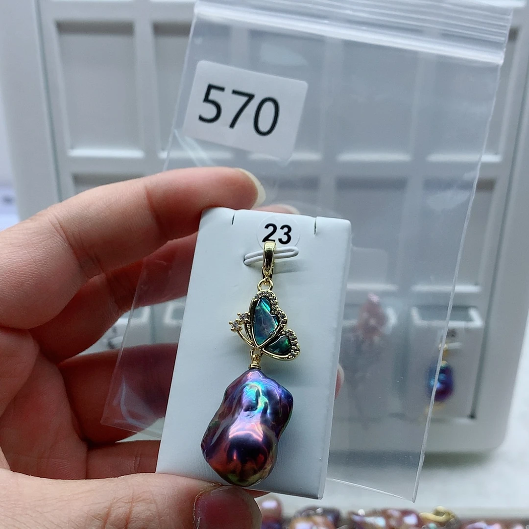 吊坠(不含链)淡水珍珠合金