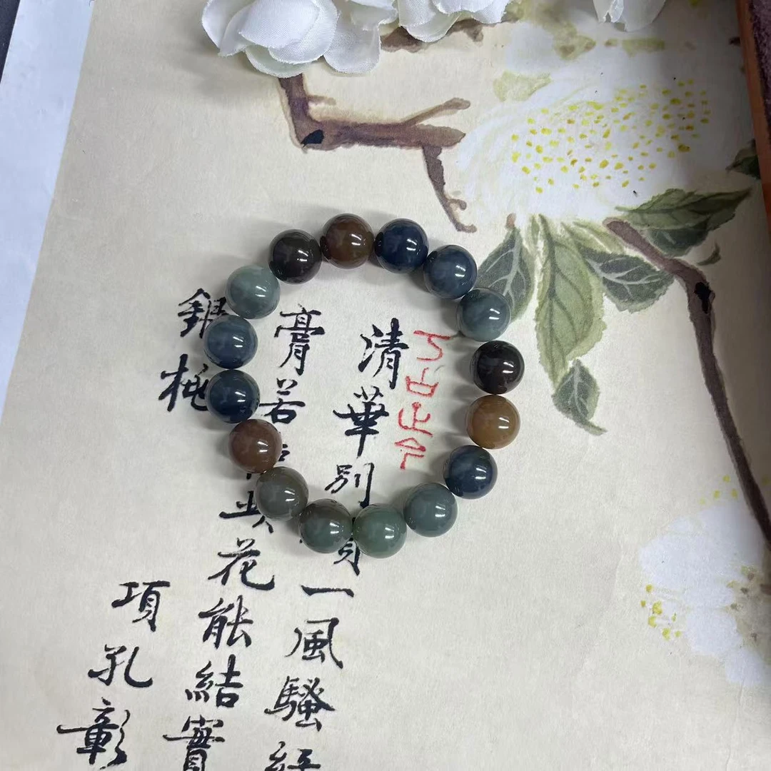 【就在南阳】和田玉多宝圆珠手串约卡12mm多样性发其一 T9-004