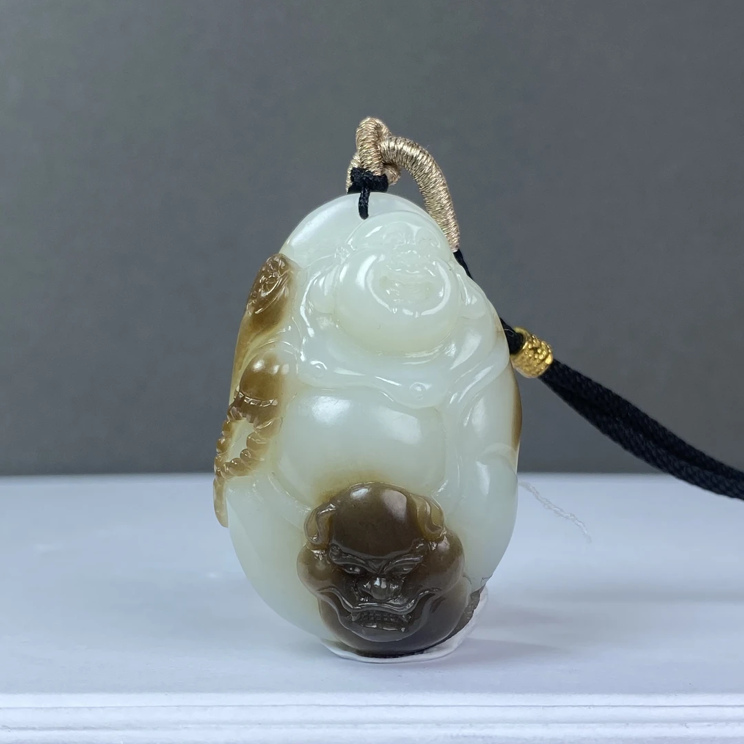 A032 和田玉 云心玉意弥勒佛
