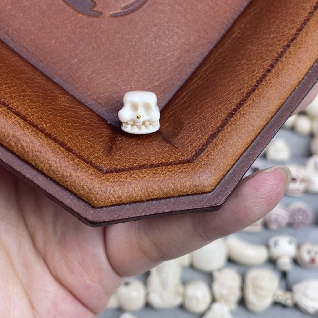 猛犸象牙手串/手链/手镯镶金雪怪