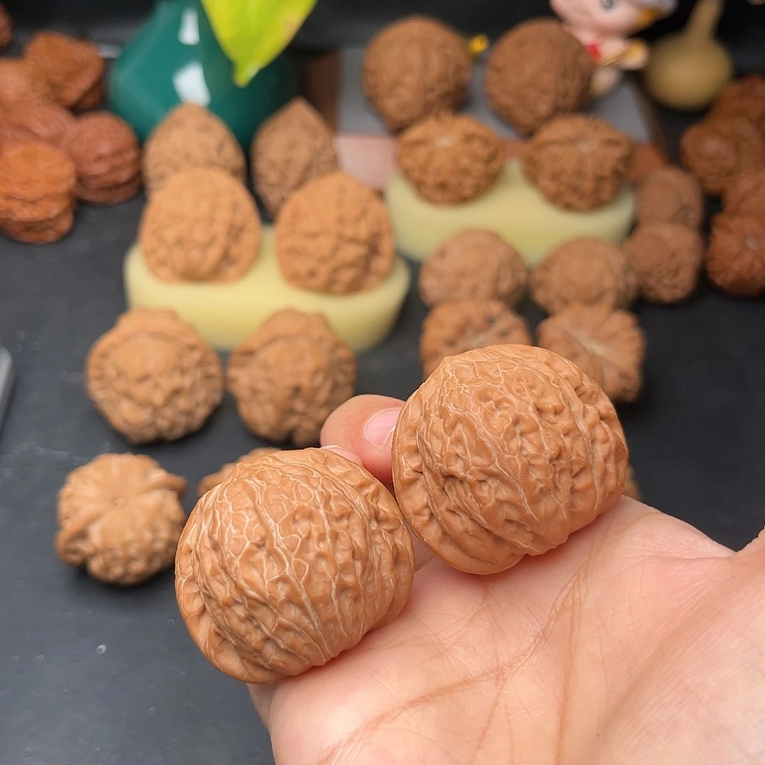 清***酒把件文玩核桃铁锤全品37