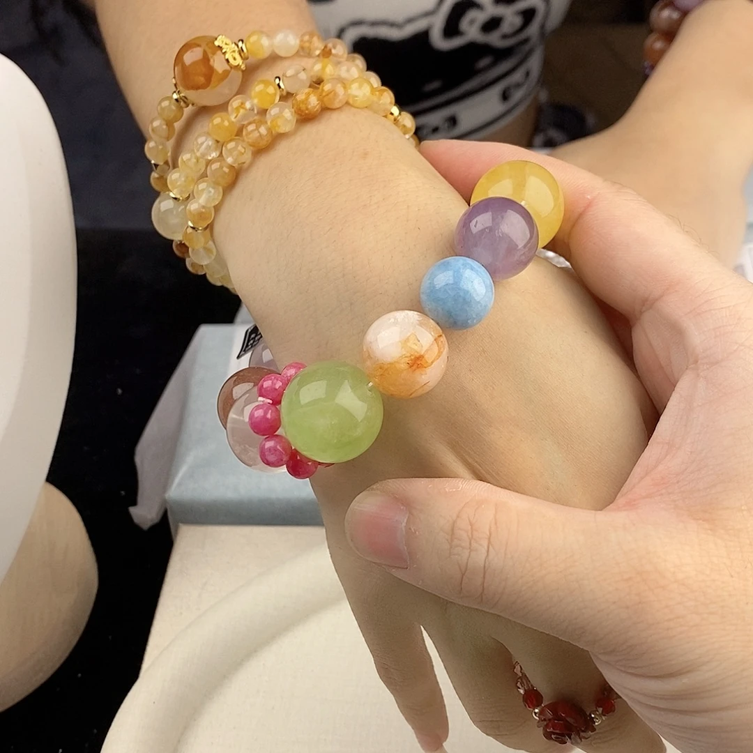 手链银S925镀金镶嵌水晶