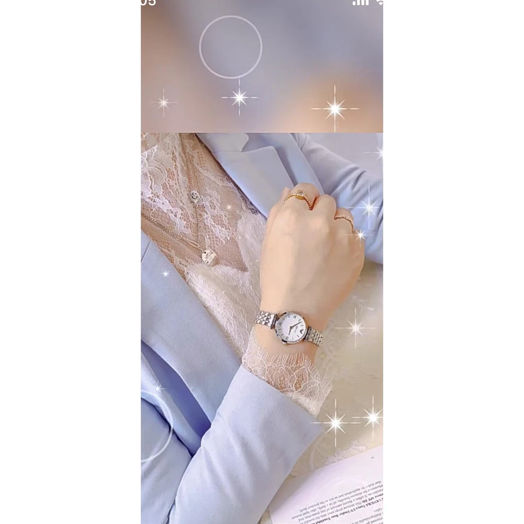 白月光气质简约贝母石英女士手表时尚百搭小表盘