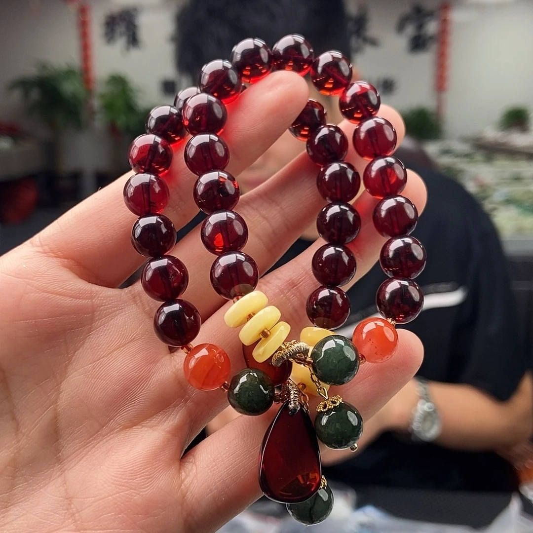 未镶嵌琥珀裸石颜色多样性发拍一发一