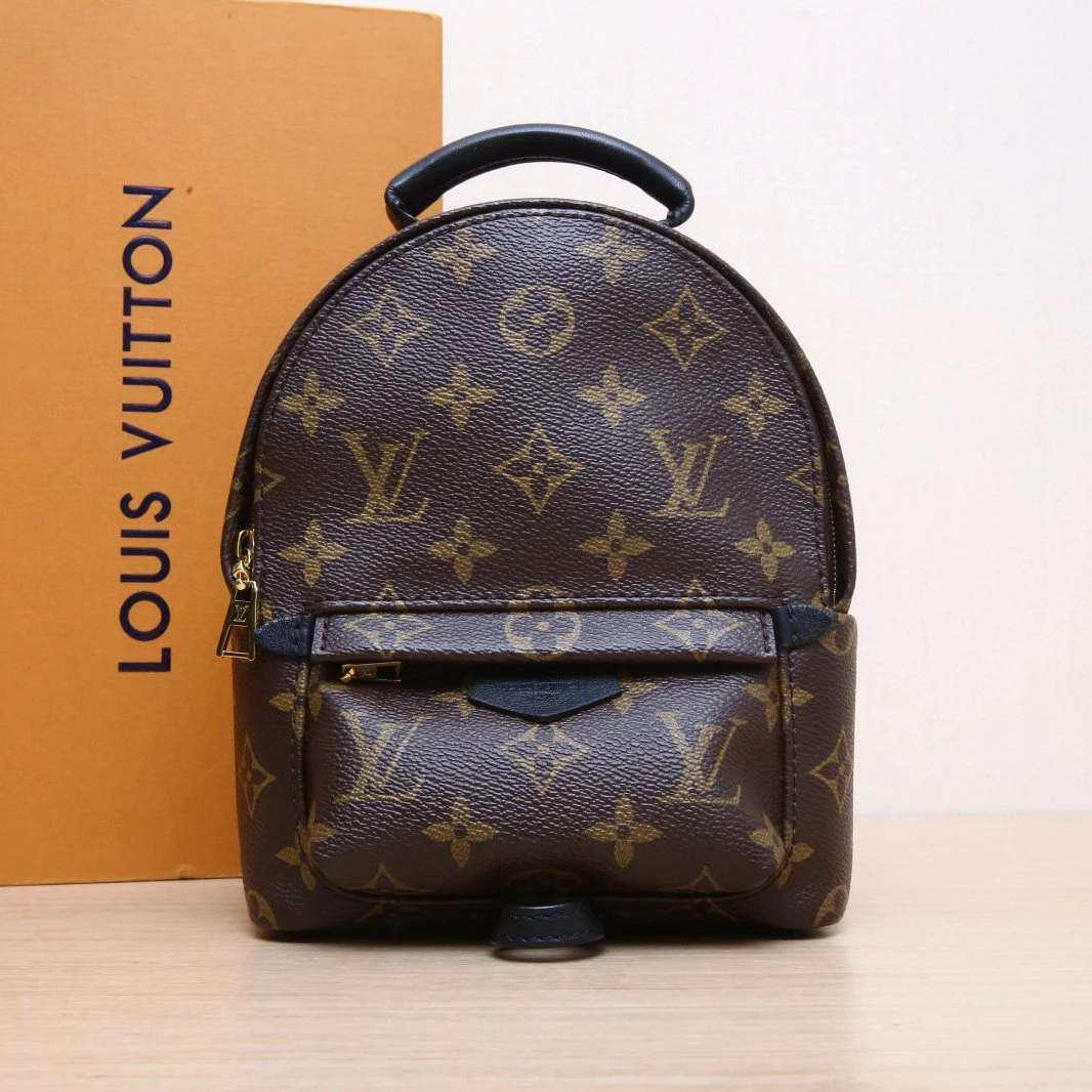95新 LouisVuitton/路易威登 小花双双 小书包Mini 老花 PVC 2019
