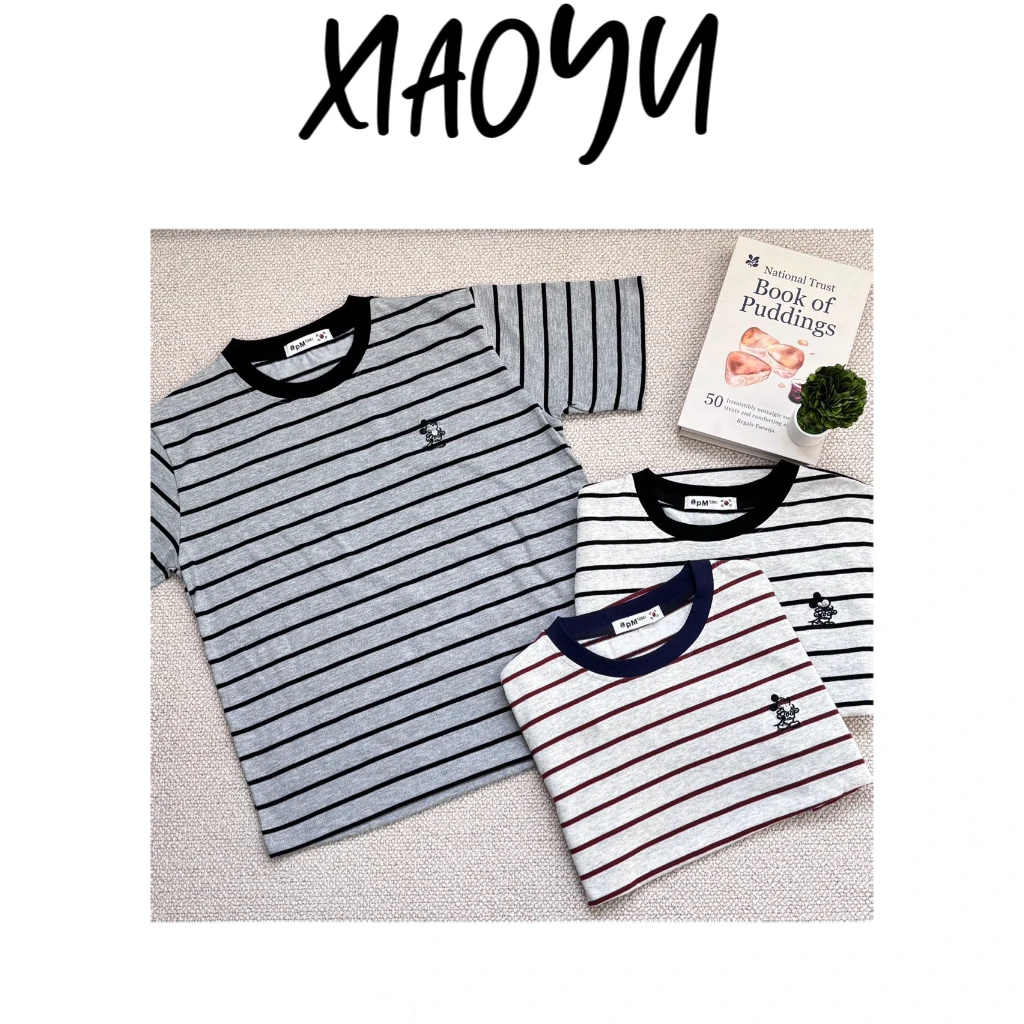 【老鼠条纹短袖】S韩系基础款条纹短袖T恤百搭显瘦短袖上衣T恤女