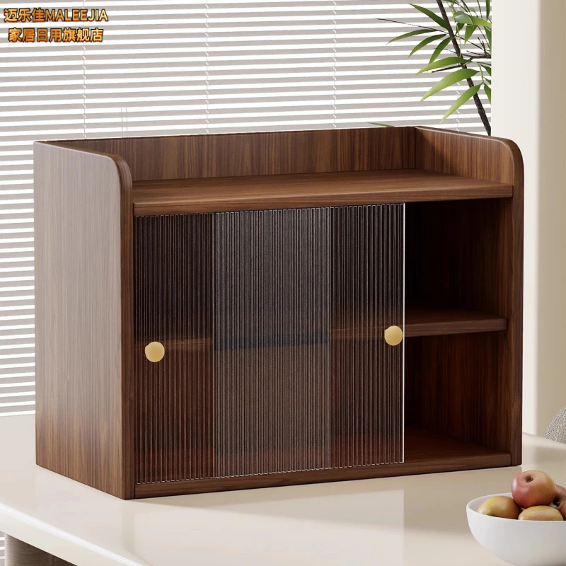 桌面杯子收纳置物架餐桌台面上杯架办公桌小型防尘盒咖啡杯储物柜