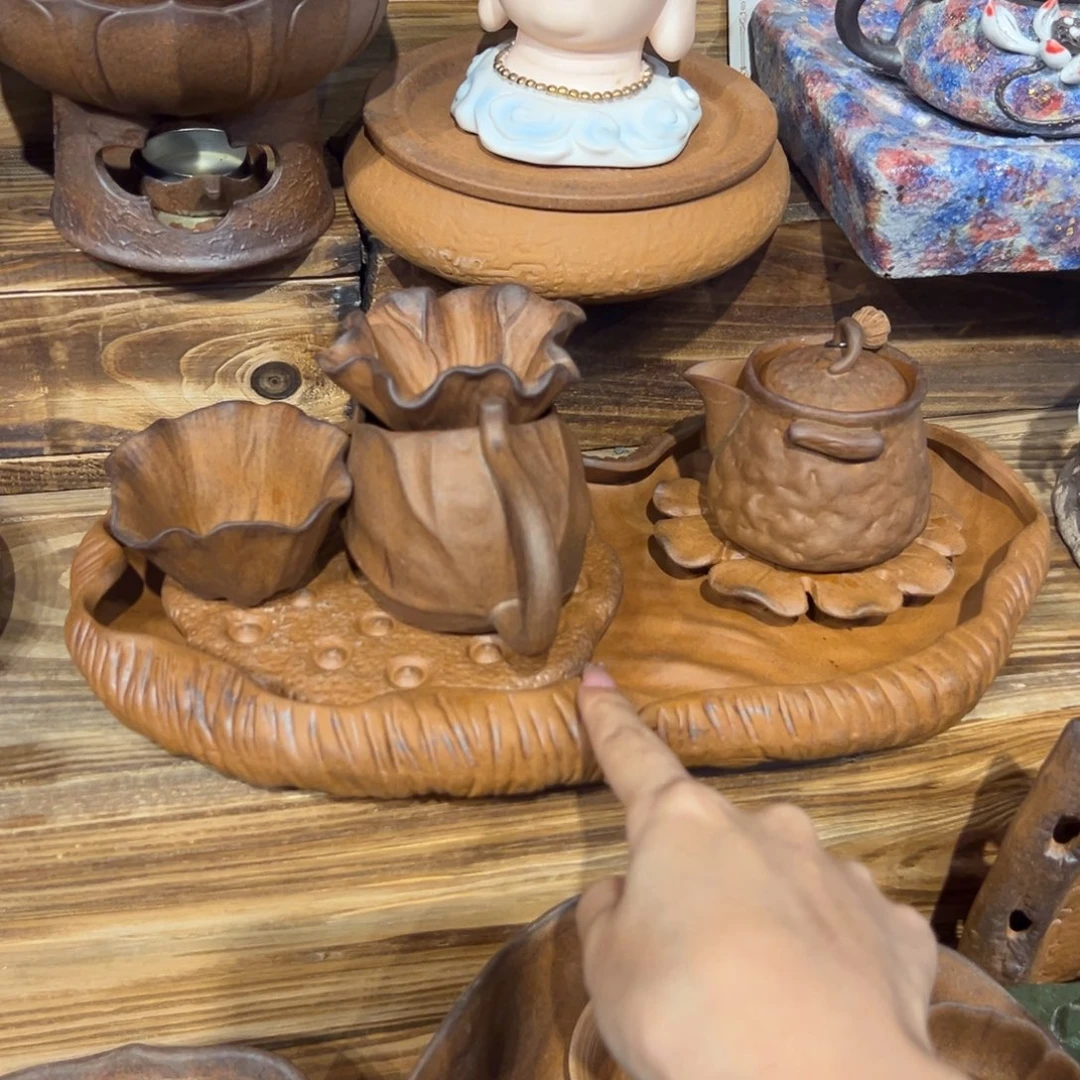 裸烧老岩泥原矿茶具