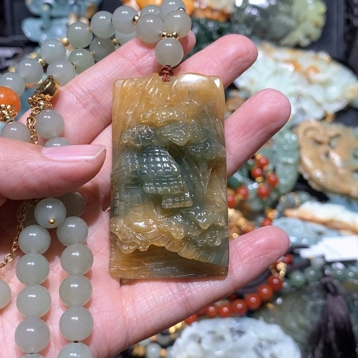 岫玉毛衣链未镶嵌