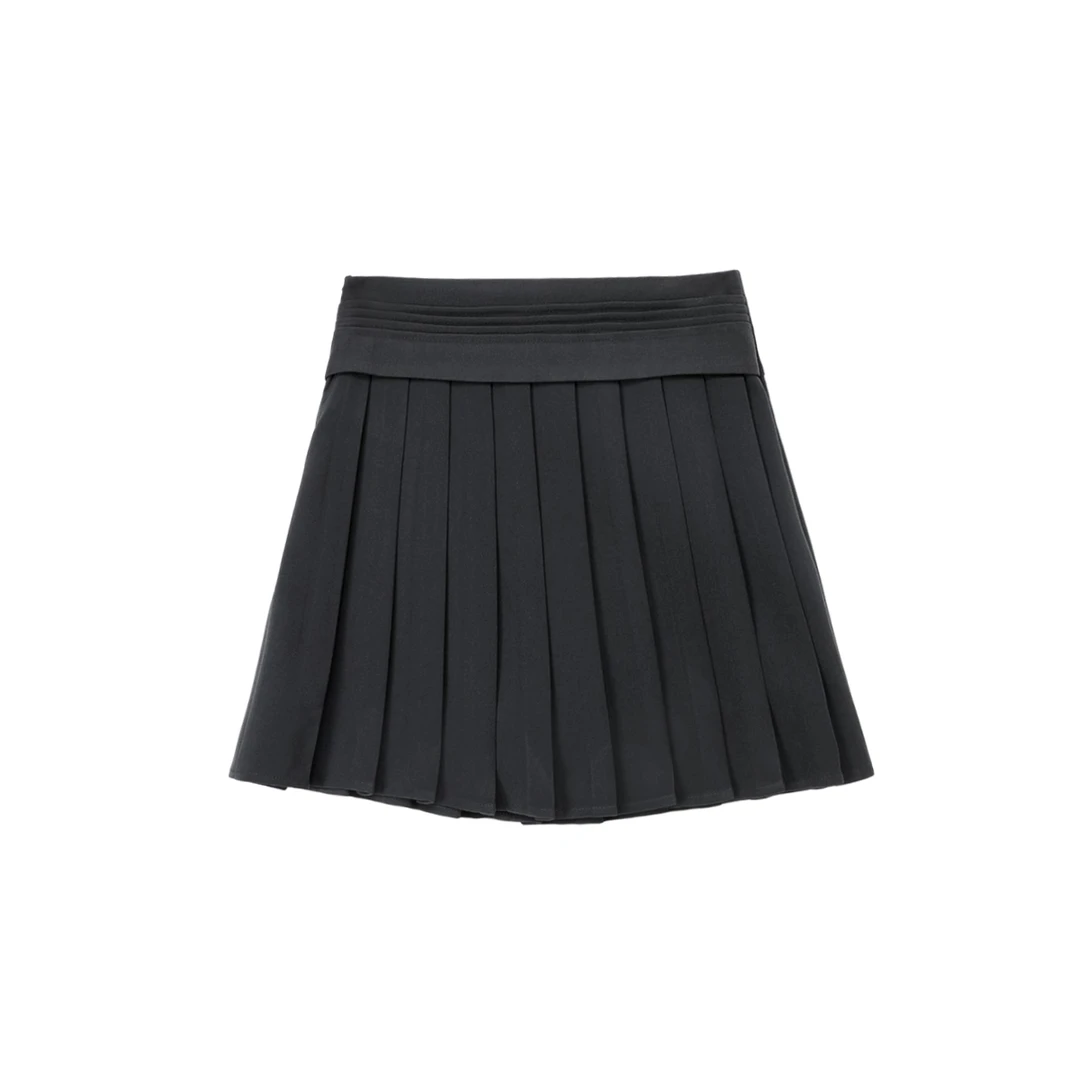 【手风琴半身裙】立体手工压褶皱重工百褶半身裙W23AR260