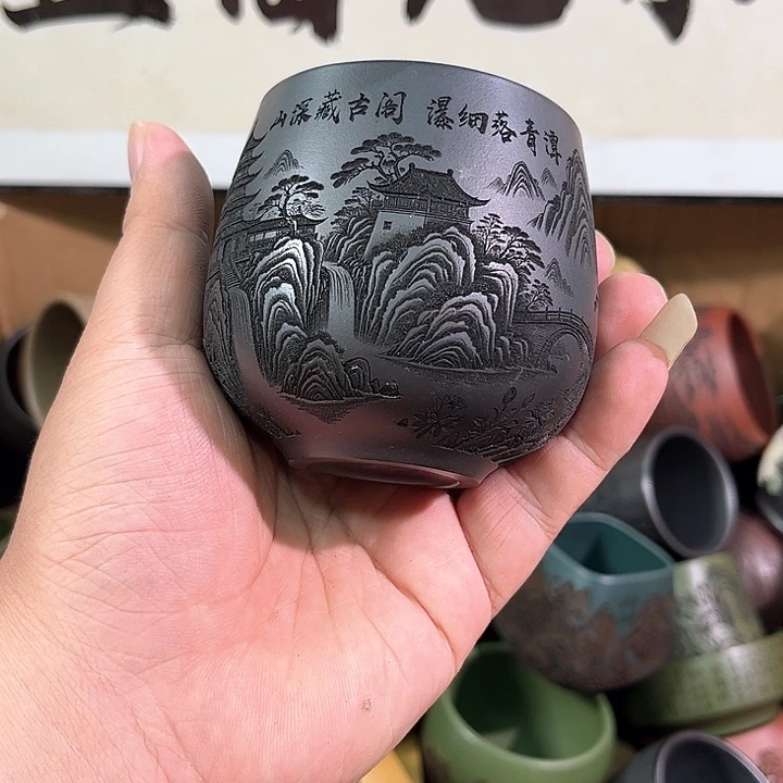 茶杯紫砂全手工紫砂主人杯