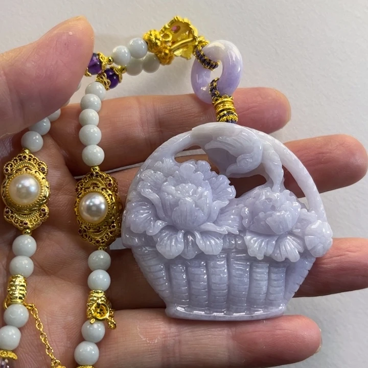 翡翠吊坠(赠链)未镶嵌代编织