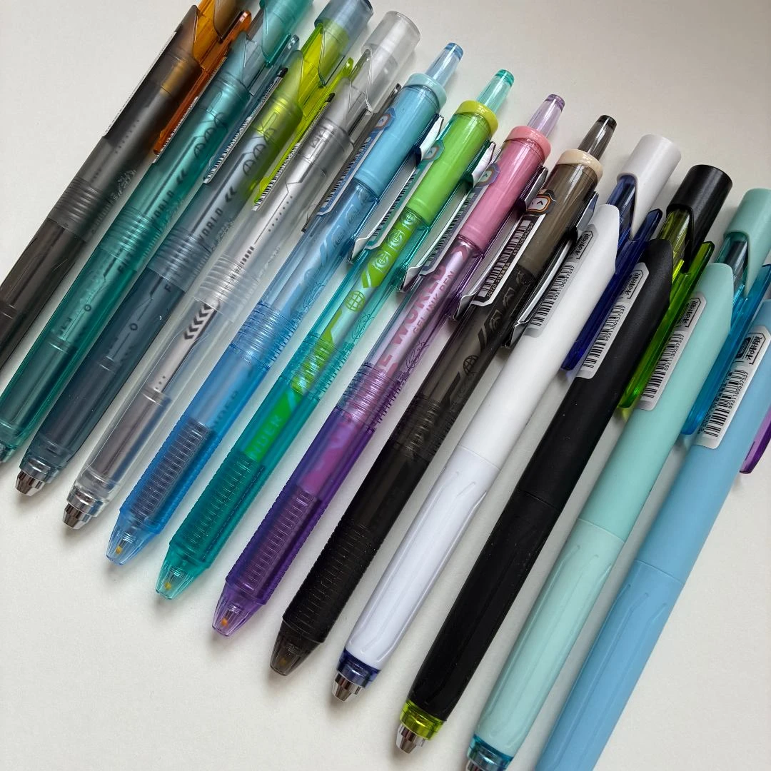 【共12支小白点】黑笔未来舰+登陆者+奇幻星球105彩色按动啫喱笔